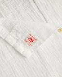 Herrringbone Double Gauze Short-Sleeve Shirt - White