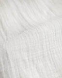 Herrringbone Double Gauze Short-Sleeve Shirt - White
