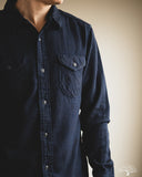 UES Indigo Cotton Viyella Shirt