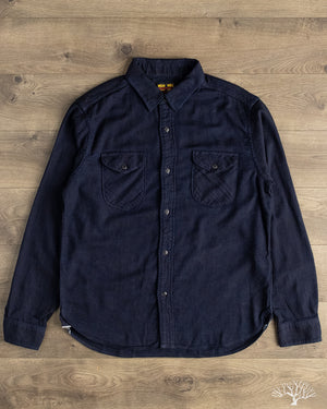 UES Indigo Cotton Viyella Shirt