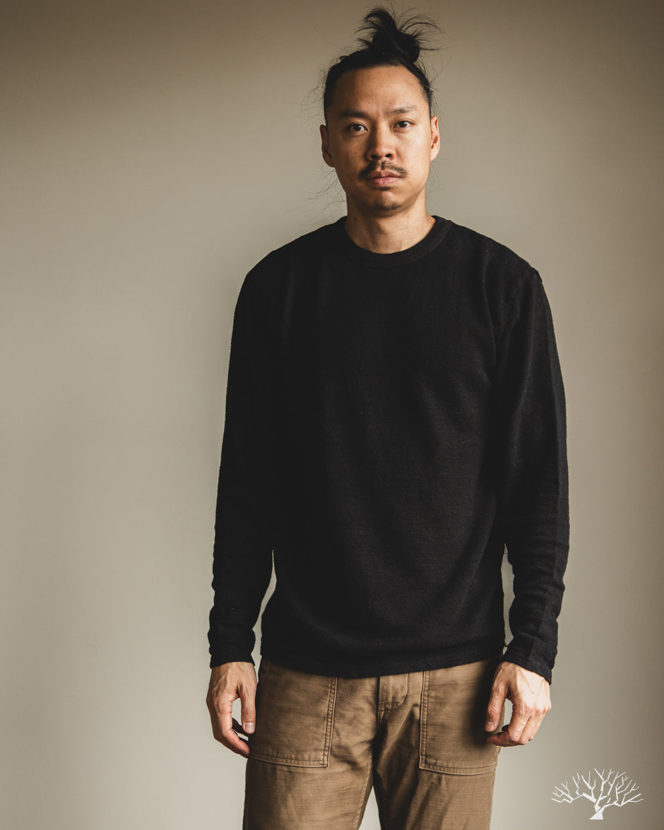 UES Linen Long Sleeve Tee - Black