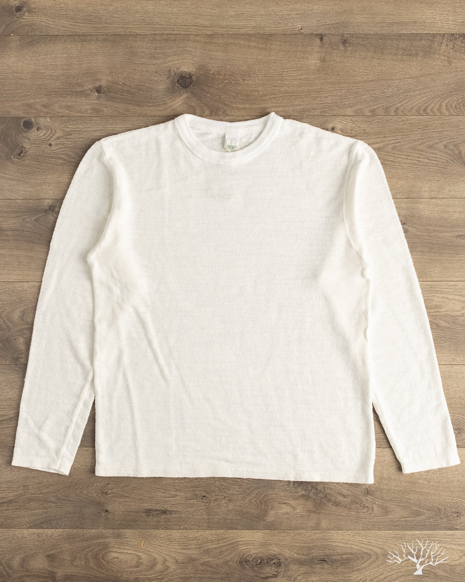 UES Linen Long Sleeve Tee - White