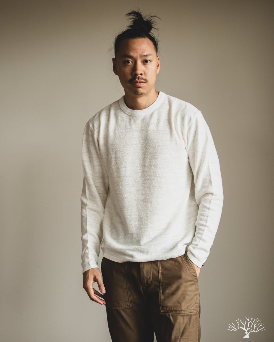 UES Linen Long Sleeve Tee - White