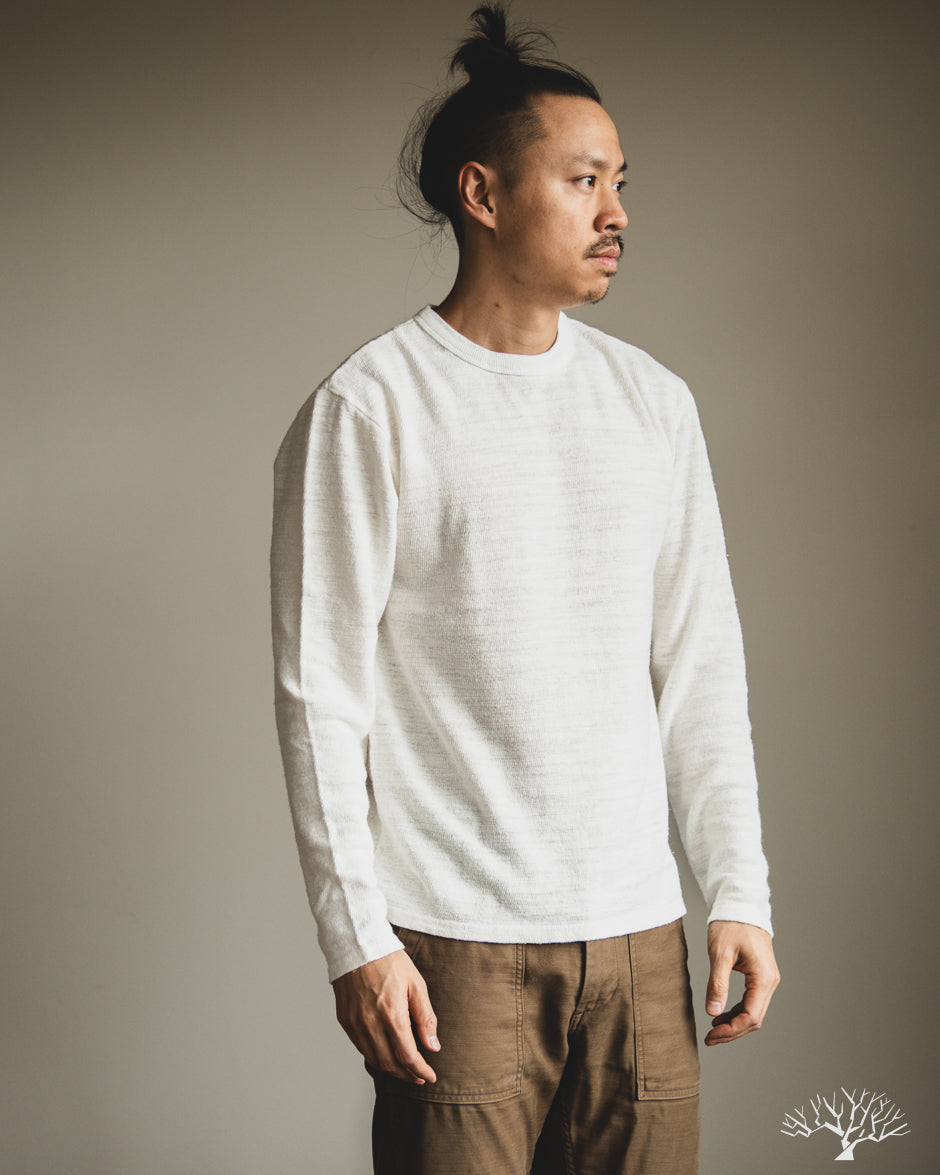 UES Linen Long Sleeve Tee - White