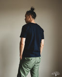 UES No. 7 Yarn-Dyed Indigo Henley T-Shirt