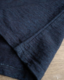 UES No. 7 Yarn-Dyed Indigo Henley T-Shirt