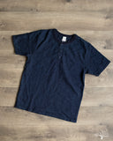 UES No. 7 Yarn-Dyed Indigo Henley T-Shirt