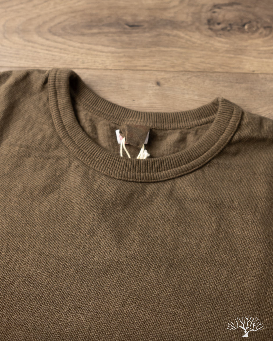 UES No. 8 Slub Nep Long-Sleeve Tee - Olive