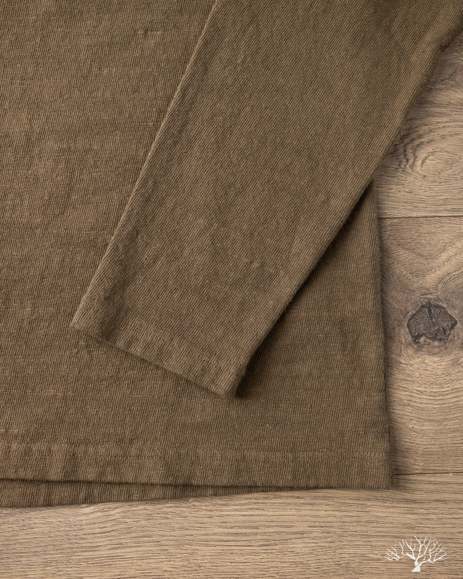 UES No. 8 Slub Nep Long-Sleeve Tee - Olive