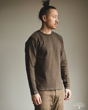 UES - No. 8 Slub Nep Long-Sleeve Tee - Olive – Withered Fig