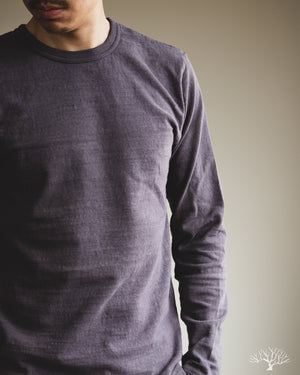 UES - No. 8 Slub Nep Long-Sleeve Tee - Purple Navy – Withered Fig