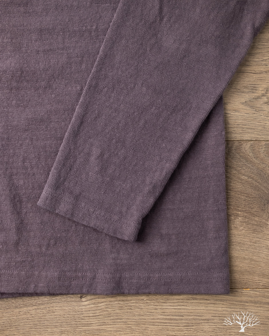 UES No. 8 Slub Nep Long-Sleeve Tee - Purple Navy