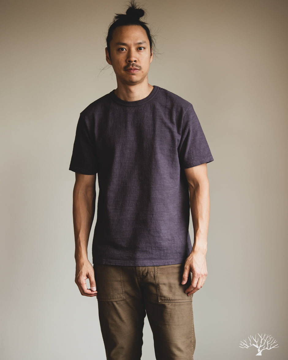 UES No. 8 Slub Nep Tee - Purple Navy