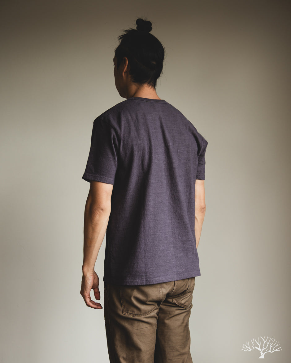 UES No. 8 Slub Nep Tee - Purple Navy