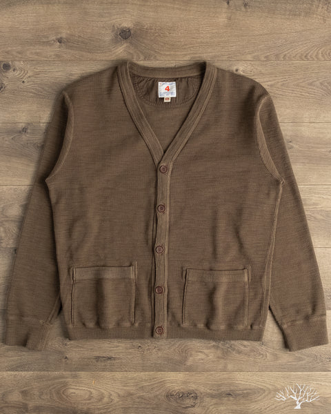 UNITED ARROWS & SONS【PE V CARDIGAN】 UES - Single Rib Cardigan - Olive – Withered Fig