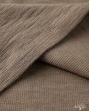 UES Single Rib Knit Long Sleeve Henley T-Shirt - Beige