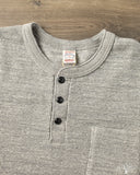 UES Single Rib Knit Long Sleeve Henley T-Shirt - Gray