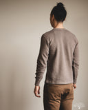 UES Single Rib Knit V-Gusset Long Sleeve T-Shirt - Beige