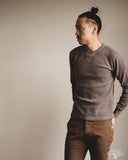 UES Single Rib Knit V-Gusset Long Sleeve T-Shirt - Beige