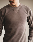 UES Single Rib Knit V-Gusset Long Sleeve T-Shirt - Beige