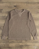 UES Single Rib Knit V-Gusset Long Sleeve T-Shirt - Beige