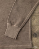 UES Single Rib Knit V-Gusset Long Sleeve T-Shirt - Beige