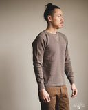 UES Single Rib Knit V-Gusset Long Sleeve T-Shirt - Beige