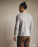UES Single Rib Knit V-Gusset Long Sleeve T-Shirt - Gray