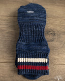 SSX-1 Sneaker Socks - Navy - White/Red Stripes