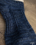SSX-1 Sneaker Socks - Navy - White/Red Stripes