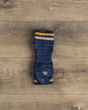 UES SSX-1 Sneaker Socks - Navy - White/Yellow Stripes