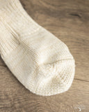 UES SSX-1 Sneaker Socks - White - Navy/Yellow Stripes
