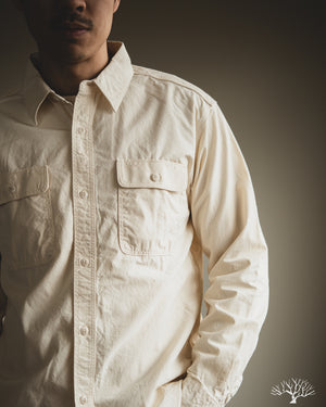 UES Triple Stitch Work Shirt - Off White – Withered Fig