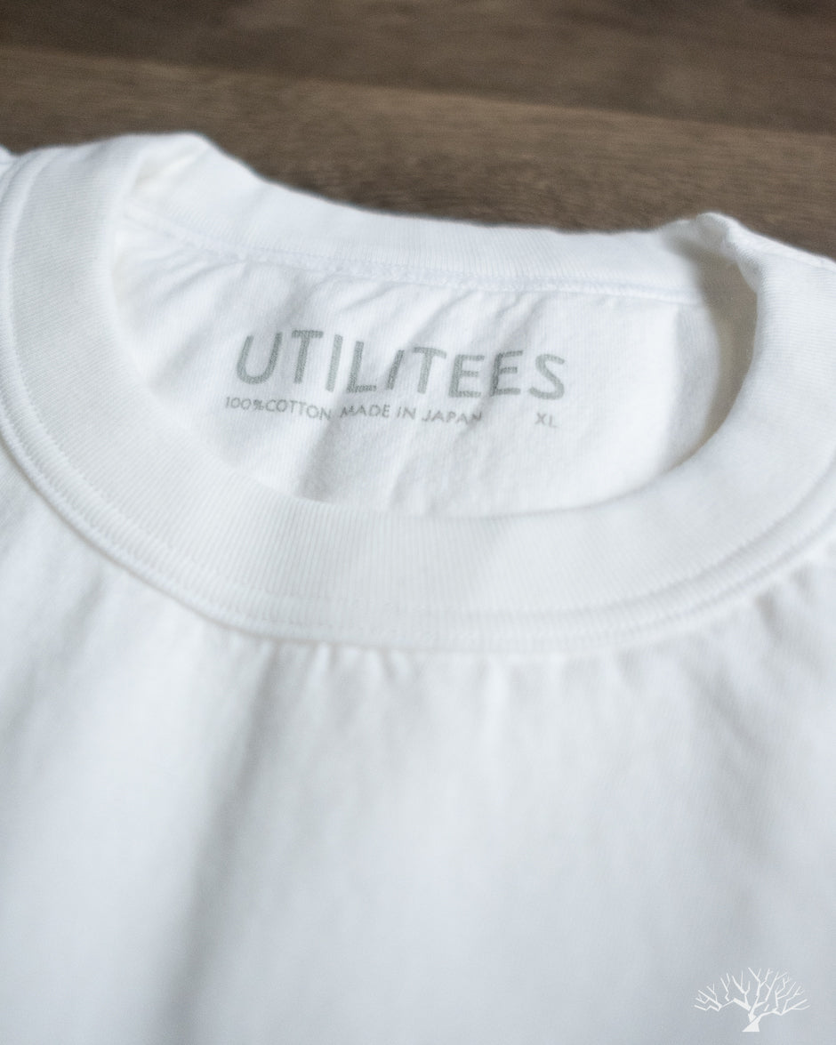 UTILITEES UTIL-WHT - 5.5oz Loopwheel Crew Neck T-Shirt - White
