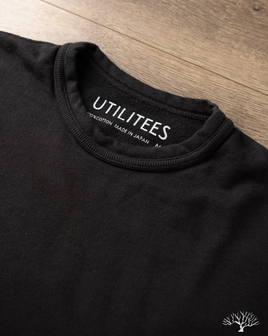 Utilitees - UTIL-BT-BLK - 10oz Mini Fleece Crew Neck T-Shirt - Black