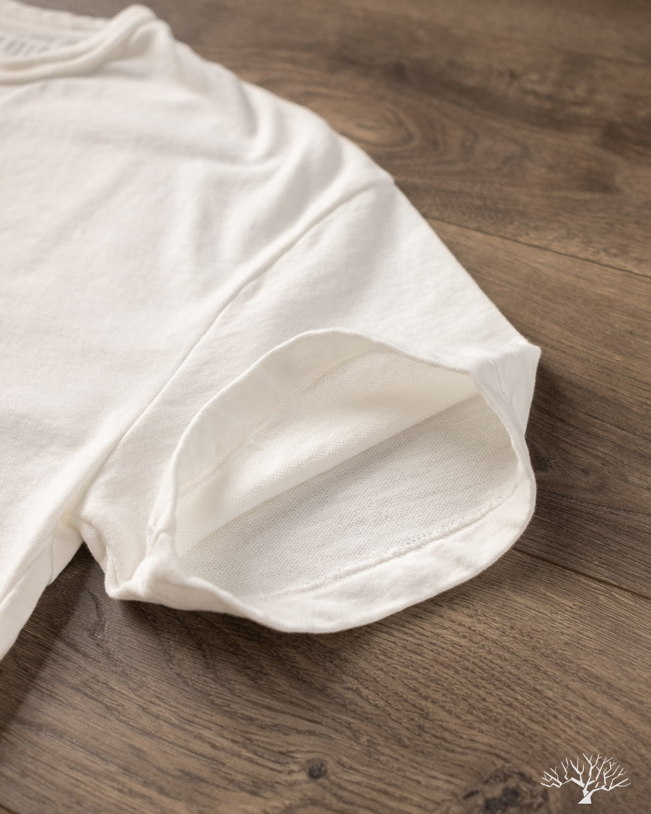 Utilitees UTIL-BT-WHT - 10oz Mini Fleece Crew Neck T-Shirt - White