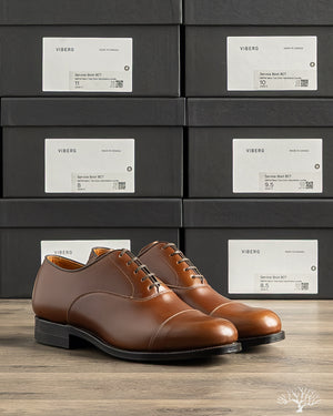 Viberg Bastion Oxford - Cognac Vocalou Calf - 1905