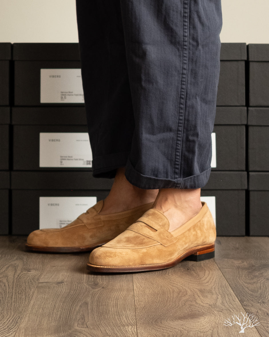 Viberg Bristol Loafer - Peanut Papillon Suede - 1905