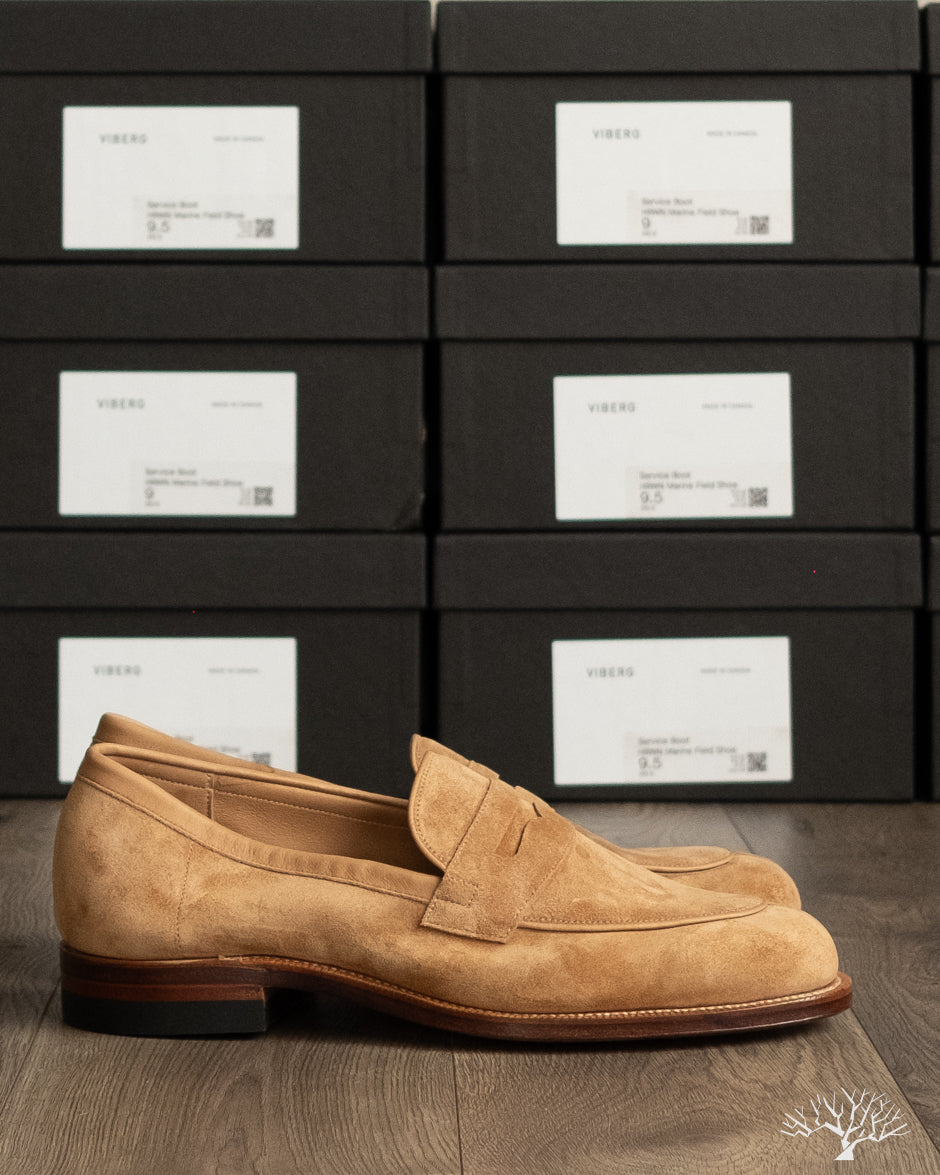 Viberg Bristol Loafer - Peanut Papillon Suede - 1905