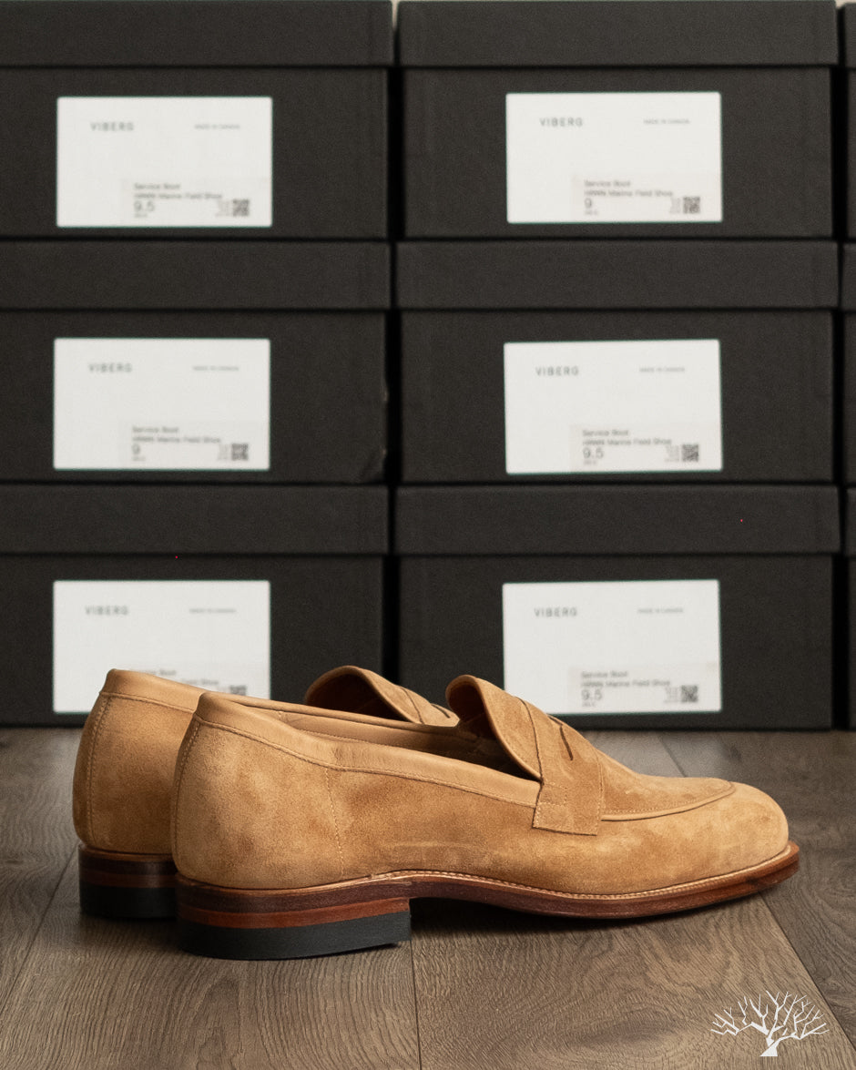 Viberg Bristol Loafer - Peanut Papillon Suede - 1905