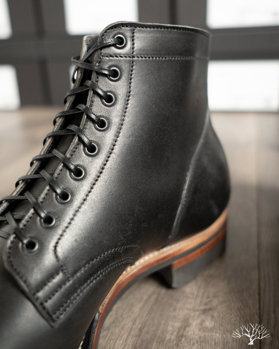 Viberg for Withered Fig Service Boot - Black Waxed Horsebutt - 2040