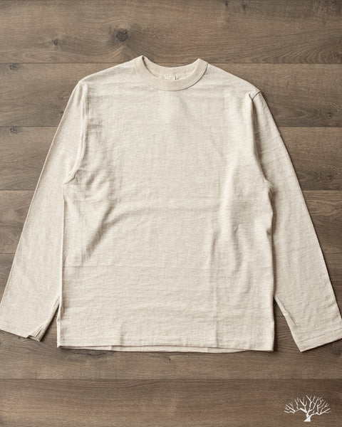 Warehouse - Lot 5906 - Long-Sleeve Crew Neck T-Shirt - Oatmeal