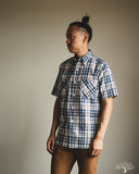 Warehouse Lot 3056 - Short-Sleeve Check Work Shirt - Blue