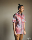 Warehouse Lot 3056 - Short-Sleeve Check Work Shirt - Red/Sax