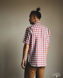 Warehouse Lot 3056 - Short-Sleeve Check Work Shirt - Red/Sax