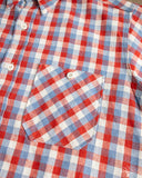 Warehouse Lot 3056 - Short-Sleeve Check Work Shirt - Red/Sax