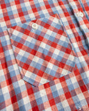 Warehouse Lot 3056 - Short-Sleeve Check Work Shirt - Red/Sax