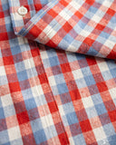 Warehouse Lot 3056 - Short-Sleeve Check Work Shirt - Red/Sax