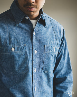Warehouse Lot 3064 - Ventilation Triple Stitch Chambray Work Shirt