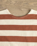 Warehouse Lot 4050 - Short Sleeve Border Tee - Brown/Kinari